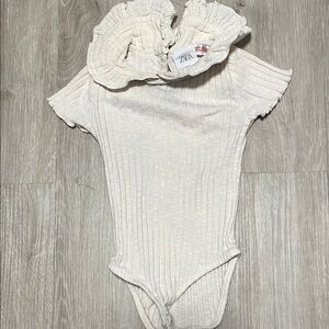 Zara Kids Cream Ribbed One Piece 2-3